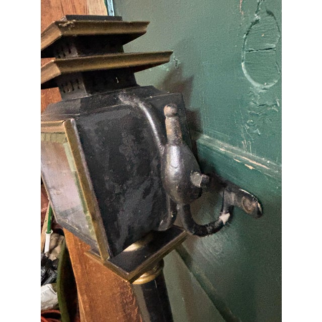 Metal Mid 19th Century Carriage Brass Outdoor Lanterns - a Pair For Sale - Image 7 of 9
