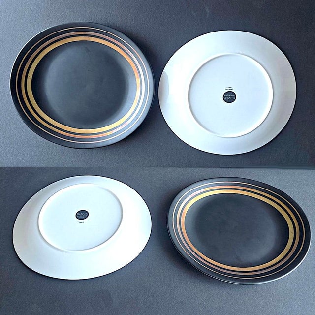 1970s Block Bidasoa Porcelain Orbit Creation Dinner and Salad Plates, 12 Piece Set For Sale - Image 10 of 14