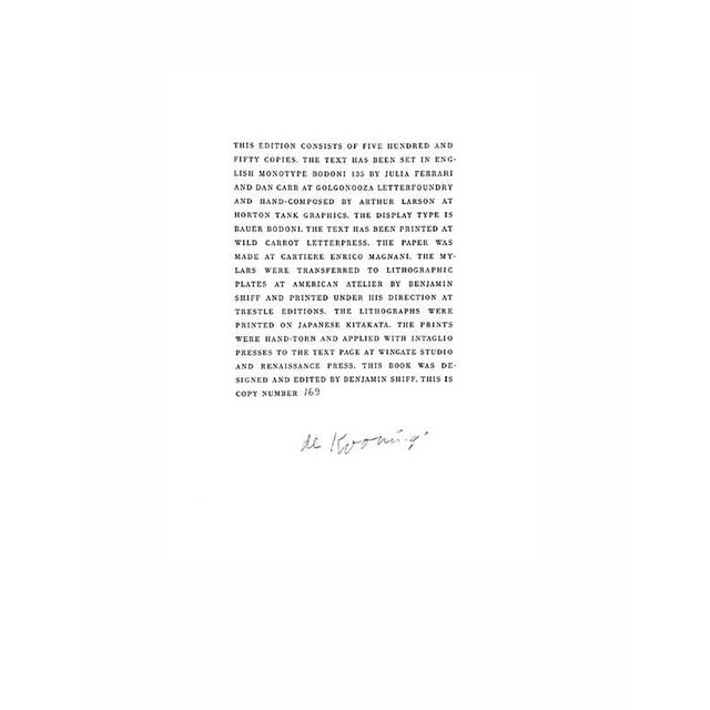 Abstract Willem De Kooning Original Lithograph Limited Ed W/ Frame For Sale - Image 3 of 3