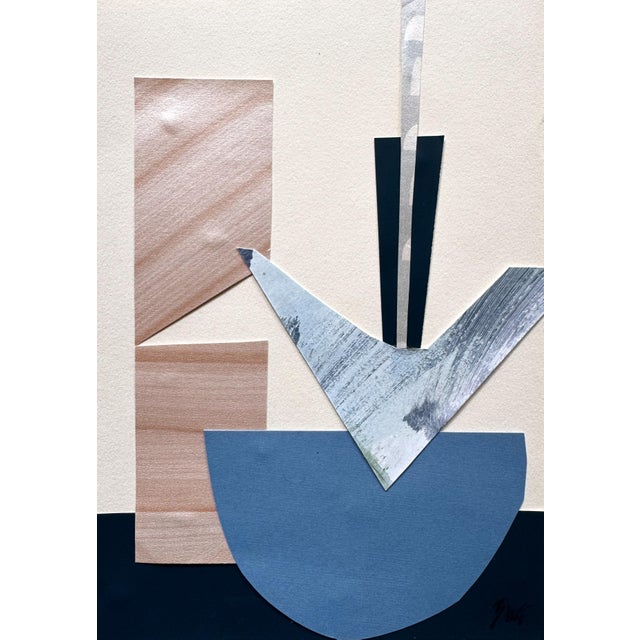 Abstract "Rhythm Replaces Reason 1" Original Mixed-Media Collage on Paper by Zac Woodiel For Sale - Image 3 of 8