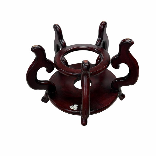 Vintage Chinoiserie Fish Bowl Plant Stand For Sale - Image 6 of 6