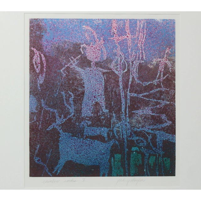 Abstract Michael Gallagher Rainbow Rocks I & III Framed Abstract Monoprints For Sale - Image 3 of 12