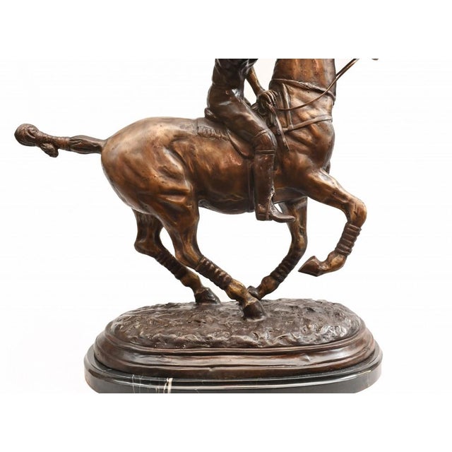 Unknown, Polo Player Horse Jockey Statue, Bronze For Sale - Image 16 of 18