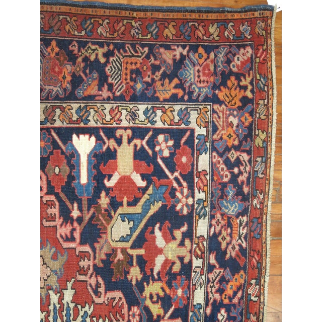 Antique Zabihi Collection Rare Persian Serapi Corridor Runner For Sale In New York - Image 6 of 8