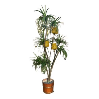 Mid-Century Plastic Palm Plant Lamp For Sale
