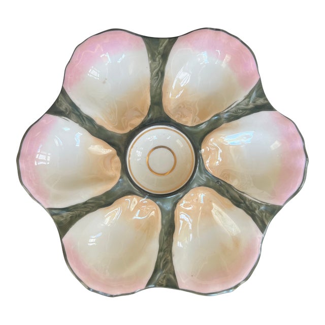 Antique French Oyster Plate For Sale
