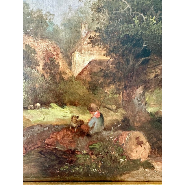 Victorian Early 19th Century Landscape Oil Painting by Edward Williams, Framed For Sale - Image 3 of 5