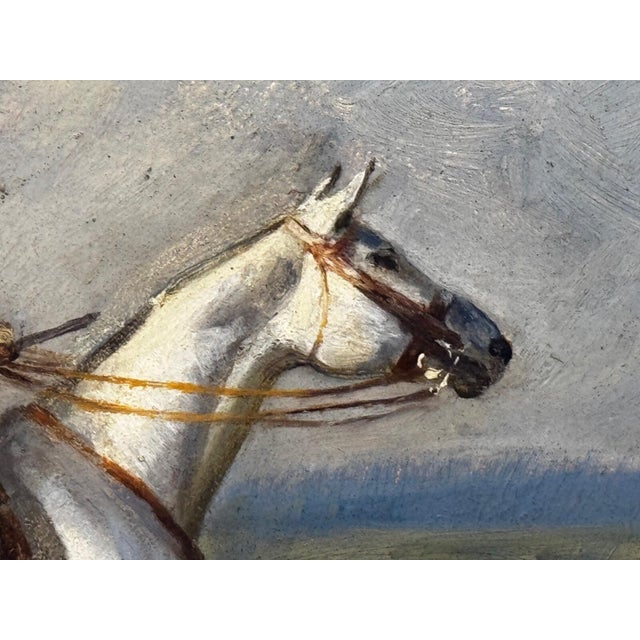 Raoul Millais Hunting Painting, English Fox Hunt Scene, Grey Horse Scarlet Huntsman With Hounds, Sussex Sporting Art For Sale - Image 6 of 18