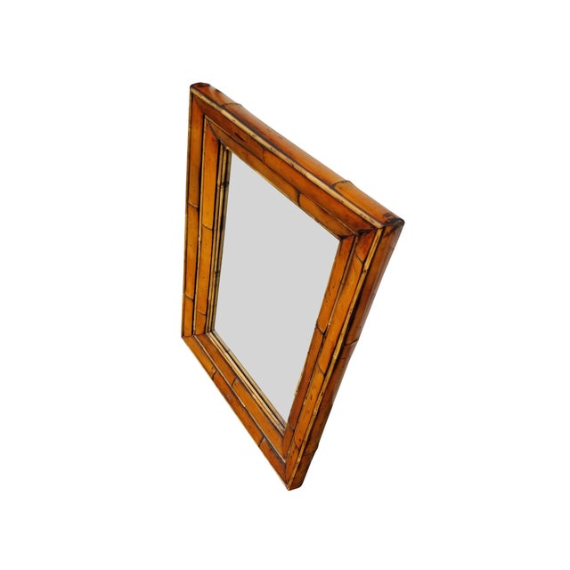 Vintage Bamboo and Rattan Wall Mirror - Made in Italy For Sale - Image 4 of 9