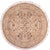 Shabby Chic Pak-Persian Beige/Pink Wool Round Rug- 8'0'' X 8'1'' For Sale - Image 9 of 9