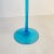 Empoli Vintage Empoli Optic Turquoise Blue Tall Italian Art Glass Vase 1960s Mid Century Modern For Sale - Image 4 of 12