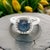 Natural Sapphire Diamond Ring Size 6.5 14k White Gold 2.25 Certified For Sale - Image 9 of 9