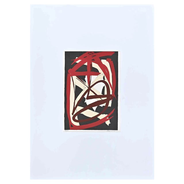 Luigi Montanarini, Abstract Composition, Original Lithograph, 1973 For Sale