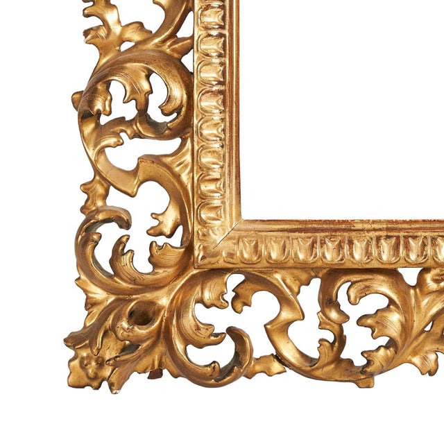 Rectangular Gilded Mirror Frame, 1800s For Sale - Image 3 of 4