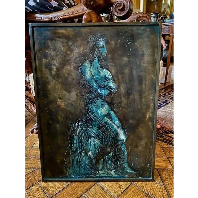 Modernist Wall Plaque in the Style of Philip and Kelvin LaVerne For Sale - Image 12 of 12