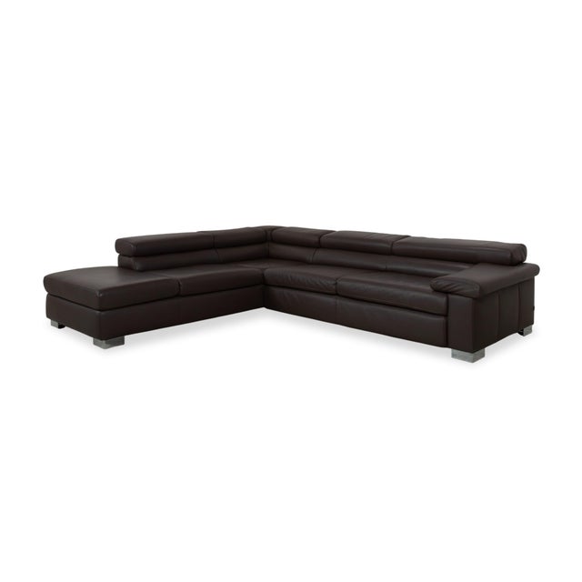 Brown Leather Courage Corner Sofa with Manual Function from Ewald Schillig For Sale - Image 5 of 18