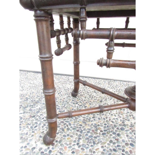 Antique French Faux Bamboo Stool For Sale - Image 11 of 17