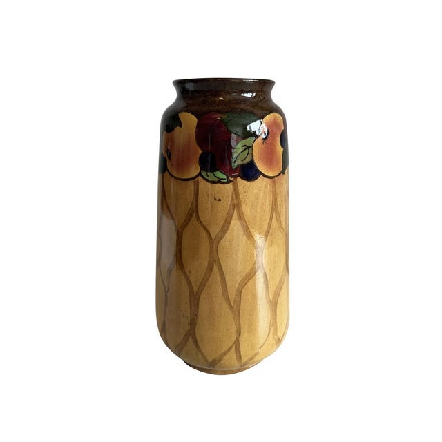 Antique Art Deco Hand-Painted Jacobean Ware Vases from Royal Stanley, England, 1920s, Set of 2 For Sale - Image 3 of 13