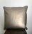 Faux Leather Antique Gold Color Pillow With Piping For Sale - Image 4 of 4