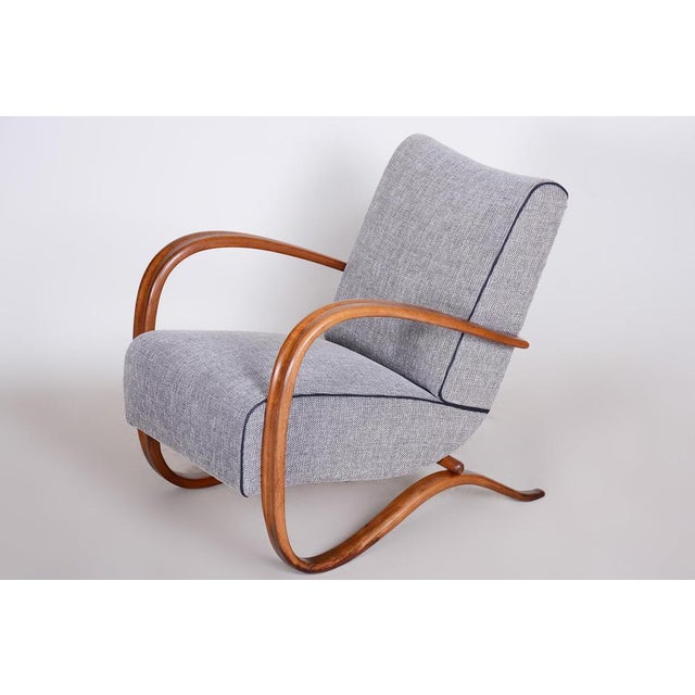Art Deco Czech H-269 Lounge Chair by J. Halabala for Up Závody, 1930s For Sale - Image 6 of 12