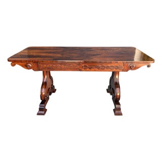 English Regency Rosewood Sofa Table / Partners Desk, Circa 1820 For Sale