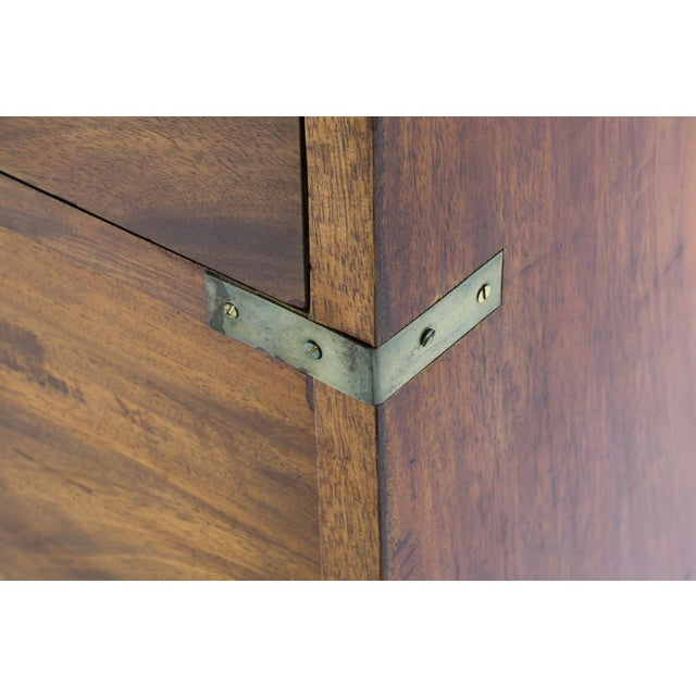 English Mahogany Campaign Chest With Brass Hardware For Sale - Image 13 of 14
