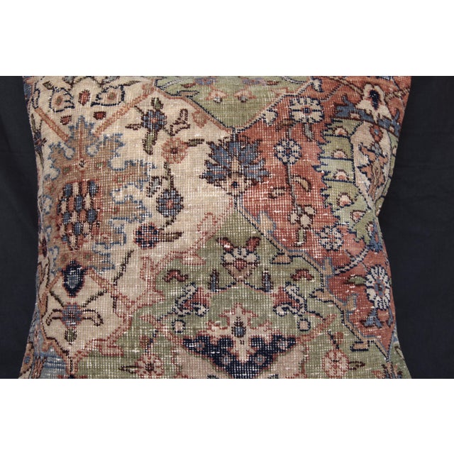 Green Handwoven Decorative Green Tone Pillow Cover -20'' X 20'' For Sale - Image 8 of 12