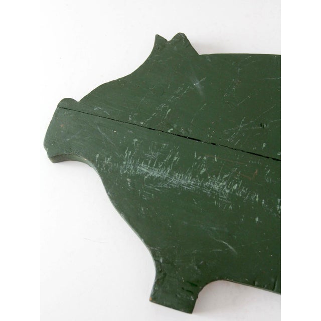 Wood Antique Primitive Pig Kitchen Board For Sale - Image 7 of 11