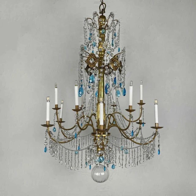 Genoese Empire Gilt 12-Light Chandelier For Sale - Image 15 of 15