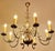 White Metal 8-Arm Chandelier For Sale - Image 3 of 4