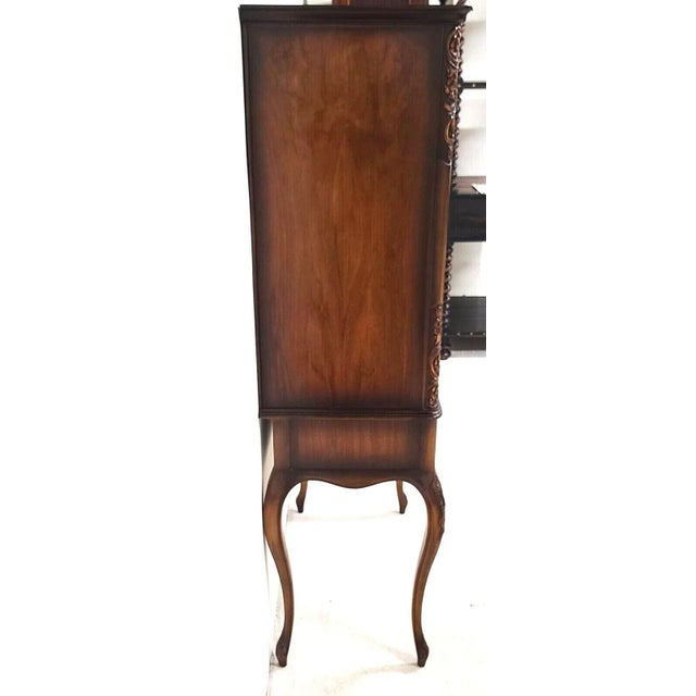 Brown Mid 20th Century Italian Style African Yellowwood Bar Cabinet For Sale - Image 8 of 13