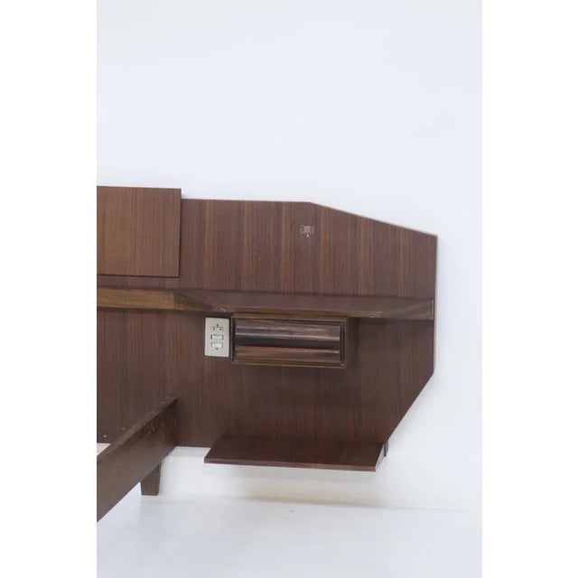 Vintage Italian Double Bed with Bedside Tables attributed to Ico & Luisa Parisi, 1950 For Sale - Image 4 of 12