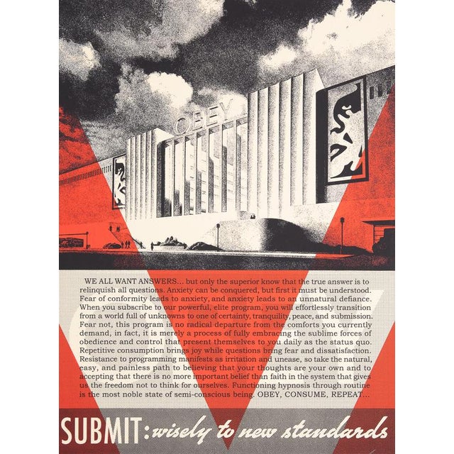Shepard FAIREY aka OBEY GIANT (1970) Obey Conformity Factory (red edition) Original color screen print Signed and dated...