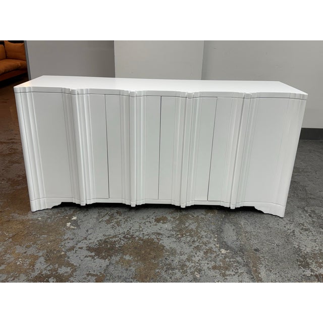 Contemporary Oly Studio Jackson Buffet, White Enamel For Sale - Image 3 of 12