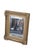 Vintage baroque rococo style gold carved foliate frame with beveled mirror. Dimensions: 20 x 3" x 23"; sans 11.5" x 15.5"