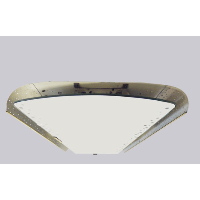 1950s Mid-Century Perforated Metal Backlit Mirror by Ernest Igl for Hillebrand Lighting, 1950s For Sale - Image 5 of 8