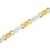 Contemporary 10K Yellow Gold Plated .925 Sterling Silver 1/2 cttw Channel Set Round-cut Diamond X Link Bracelet (I-J Color, I2-I3 Clarity) - Size 7.25" For Sale - Image 3 of 7