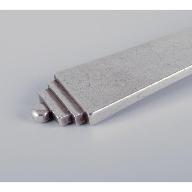 Serving Spoon in Sterling Silver by Georg Jensen, 1940s For Sale - Image 3 of 5