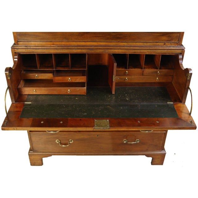Wood 18th Century George III Mahogany Chest of Drawers/Secretary Desk For Sale - Image 7 of 11