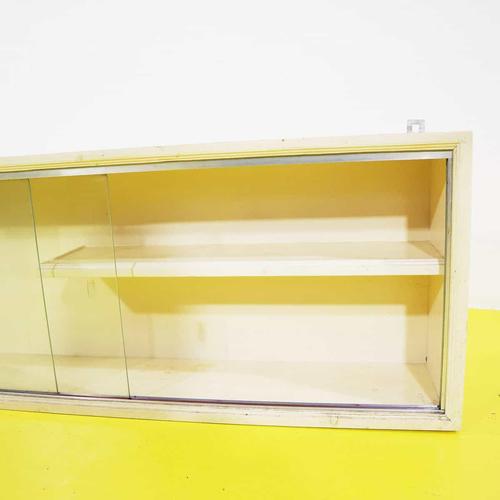 2000 - 2009 Wall-Mounted Wooden Display Cabinet with Sliding Glass Doors For Sale - Image 5 of 9