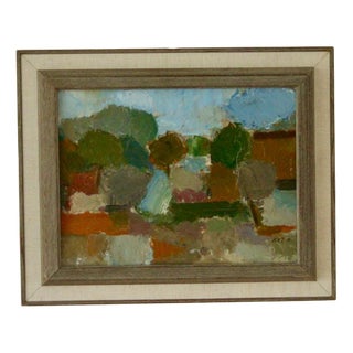 Kaj Nilsson, Abstract Composition, 1960s, Oil on Panel, Framed For Sale