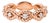 Late 20th Century 14K Rose Gold Estate Diamond Eternity Wedding Band Ring, Size 6.5 For Sale