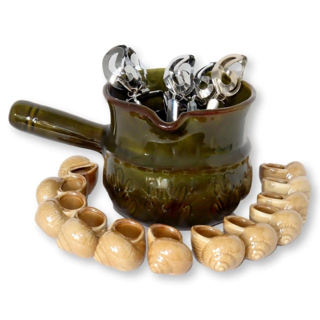 Mid 20th Century Escargot Serving Set, 19 Pieces For Sale - Image 5 of 5