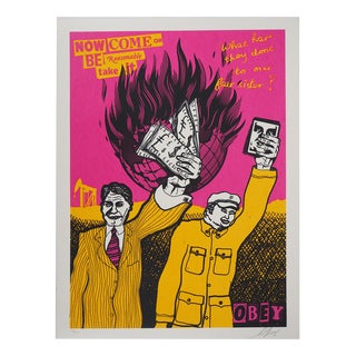 Shepard Fairey, Be Reasonable, Screenprint For Sale