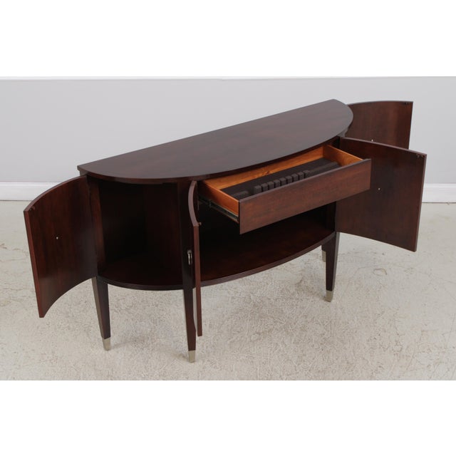 1990s Ethan Allen Cherry Demilune Four-Door Buffet Sideboard For Sale - Image 5 of 16