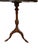 Antique-style tripod pedestal wine table featuring a circular top with a distinctive red leather inset. Features an...