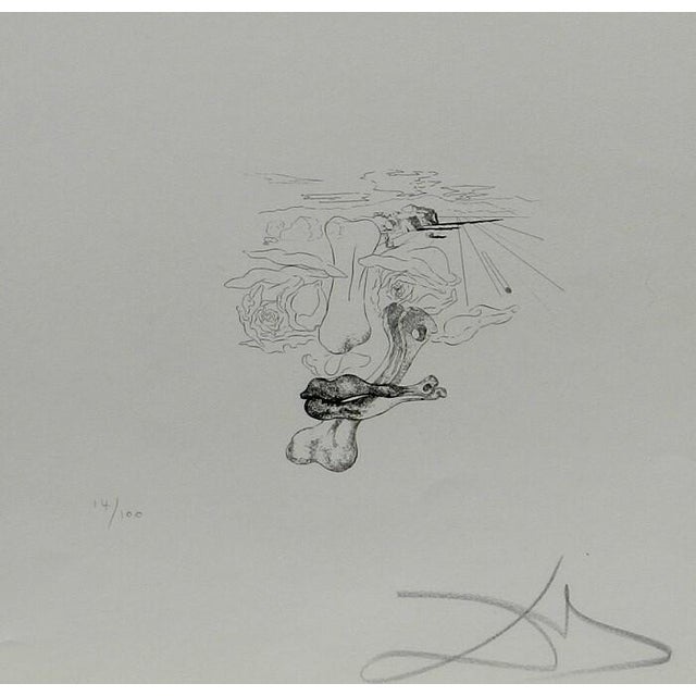 ARTIST: Salvador Dali TITLE: Les Chants de Maldoror (Tongue) MEDIUM: Etching SIGNED: Hand Signed PUBLISHER: Albert Skira,...