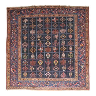 Square Garden Design Persian Bakhtiari Rug rug no.j4538 For Sale