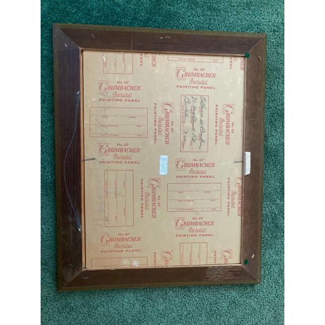 Wood Cape Cod Oil Painting on Canvas Framed by Catherine Rourke 1966 Original For Sale - Image 7 of 8