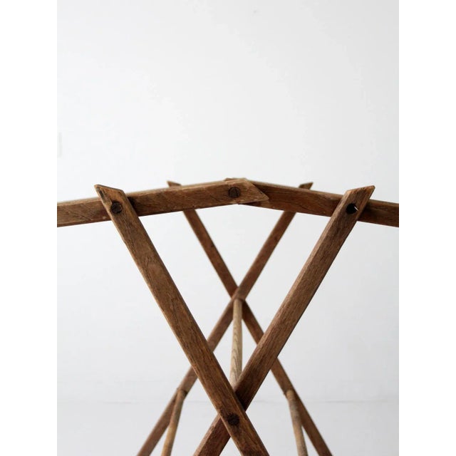Wood Antique Drying Rack For Sale - Image 7 of 8